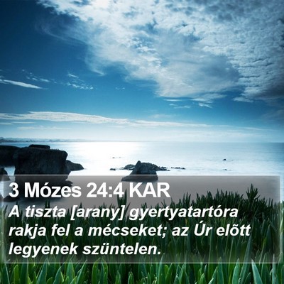 3 Mózes 24:4 KAR Bible Verse Image