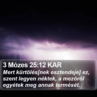 3 Mózes 25:12 KAR Bible Verse Image