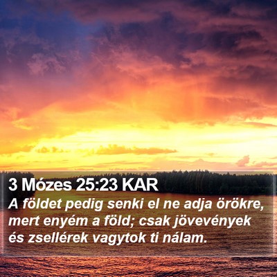 3 Mózes 25:23 KAR Bible Verse Image