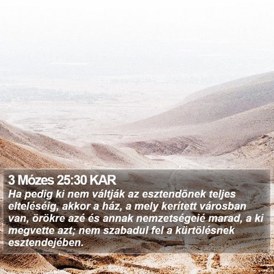 3 Mózes 25:30 KAR Bible Verse Image