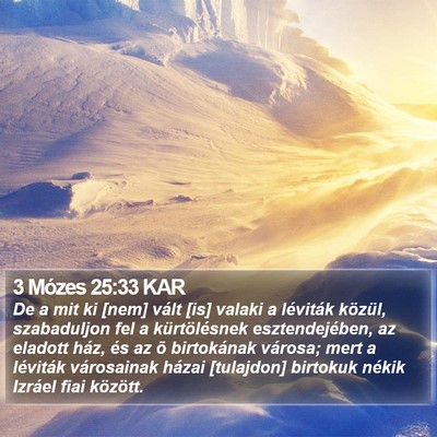 3 Mózes 25:33 KAR Bible Verse Image