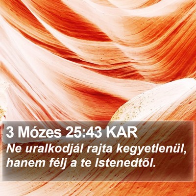 3 Mózes 25:43 KAR Bible Verse Image