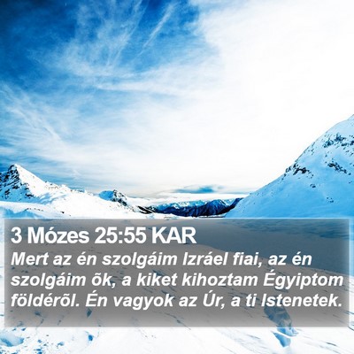 3 Mózes 25:55 KAR Bible Verse Image