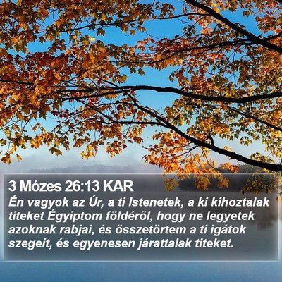 3 Mózes 26:13 KAR Bible Verse Image