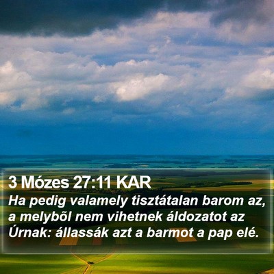 3 Mózes 27:11 KAR Bible Verse Image