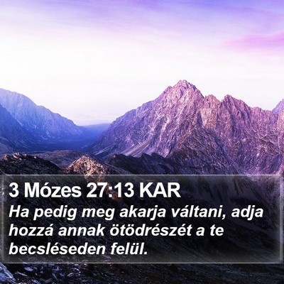 3 Mózes 27:13 KAR Bible Verse Image