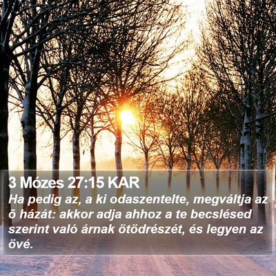 3 Mózes 27:15 KAR Bible Verse Image
