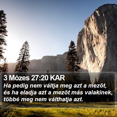 3 Mózes 27:20 KAR Bible Verse Image
