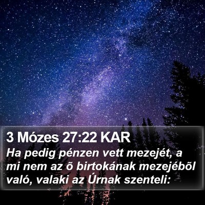 3 Mózes 27:22 KAR Bible Verse Image