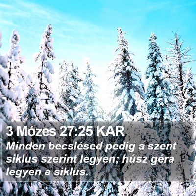 3 Mózes 27:25 KAR Bible Verse Image