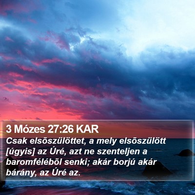 3 Mózes 27:26 KAR Bible Verse Image