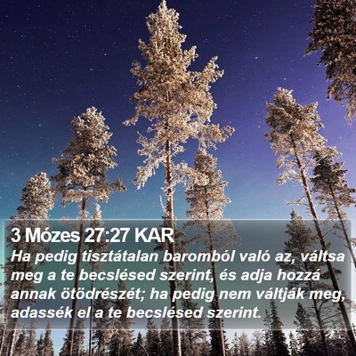 3 Mózes 27:27 KAR Bible Verse Image