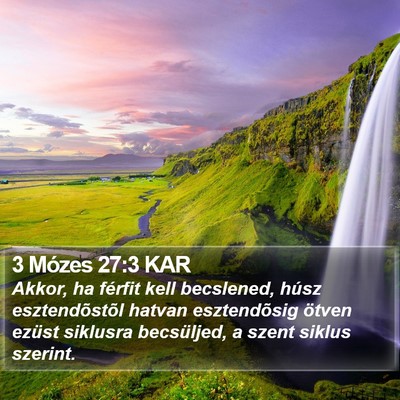 3 Mózes 27:3 KAR Bible Verse Image