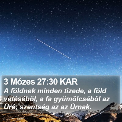 3 Mózes 27:30 KAR Bible Verse Image