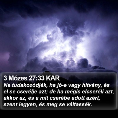 3 Mózes 27:33 KAR Bible Verse Image