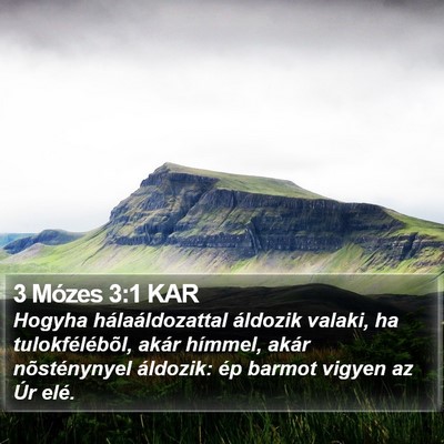 3 Mózes 3:1 KAR Bible Verse Image