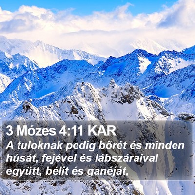 3 Mózes 4:11 KAR Bible Verse Image