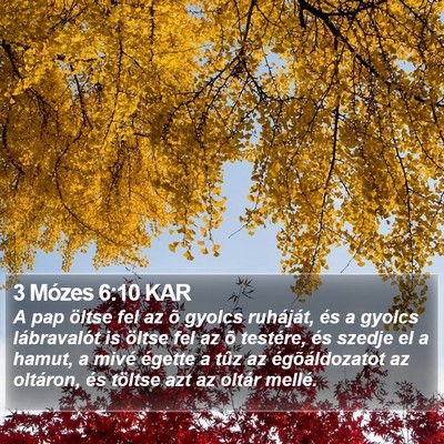 3 Mózes 6:10 KAR Bible Verse Image
