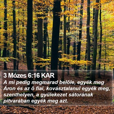 3 Mózes 6:16 KAR Bible Verse Image