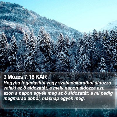 3 Mózes 7:16 KAR Bible Verse Image