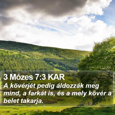 3 Mózes 7:3 KAR Bible Verse Image