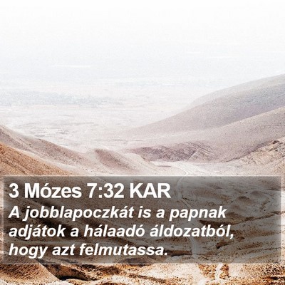 3 Mózes 7:32 KAR Bible Verse Image