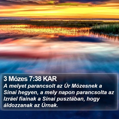 3 Mózes 7:38 KAR Bible Verse Image