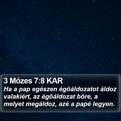 3 Mózes 7:8 KAR Bible Verse Image