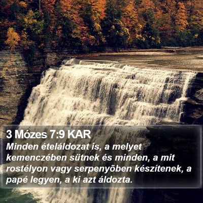 3 Mózes 7:9 KAR Bible Verse Image