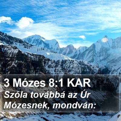 3 Mózes 8:1 KAR Bible Verse Image