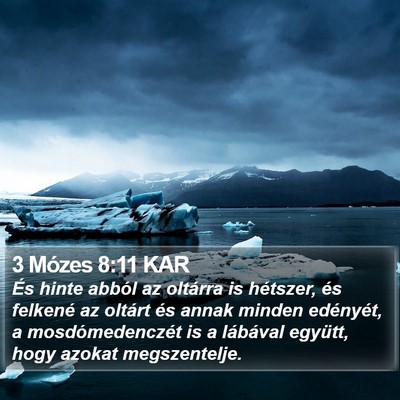 3 Mózes 8:11 KAR Bible Verse Image
