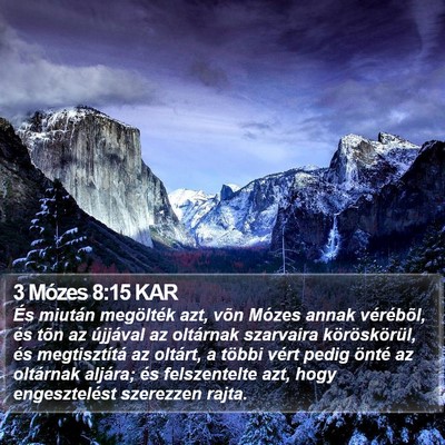 3 Mózes 8:15 KAR Bible Verse Image