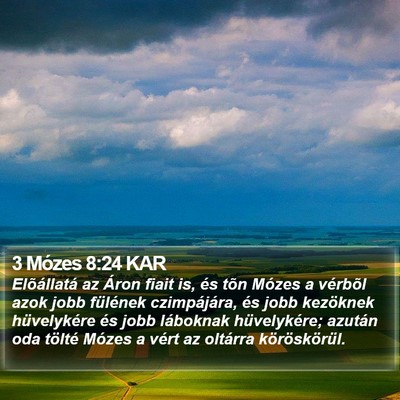 3 Mózes 8:24 KAR Bible Verse Image