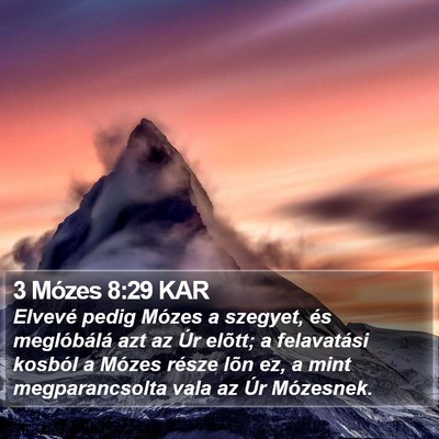 3 Mózes 8:29 KAR Bible Verse Image