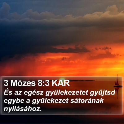 3 Mózes 8:3 KAR Bible Verse Image