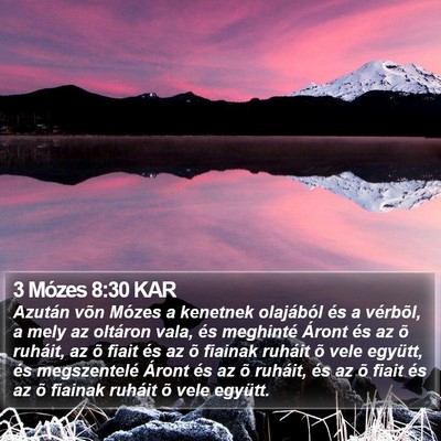 3 Mózes 8:30 KAR Bible Verse Image