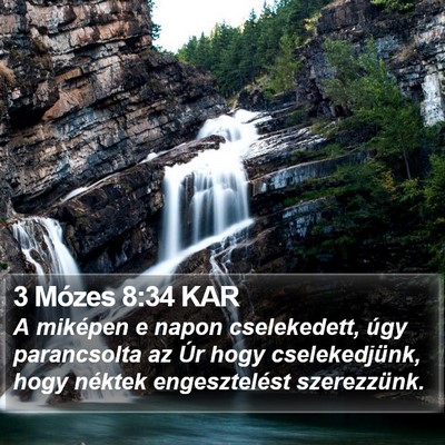 3 Mózes 8:34 KAR Bible Verse Image