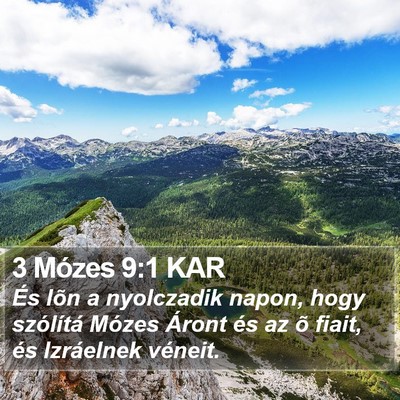 3 Mózes 9:1 KAR Bible Verse Image