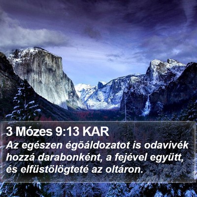 3 Mózes 9:13 KAR Bible Verse Image