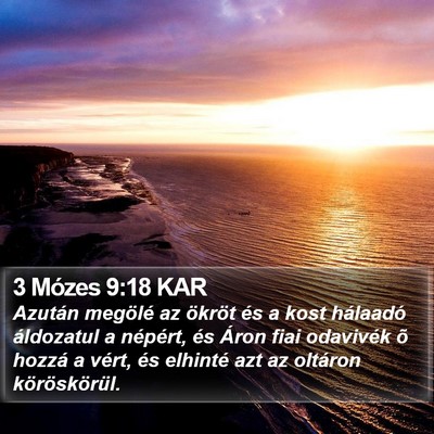 3 Mózes 9:18 KAR Bible Verse Image