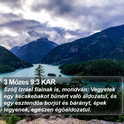 3 Mózes 9:3 KAR Bible Verse Image