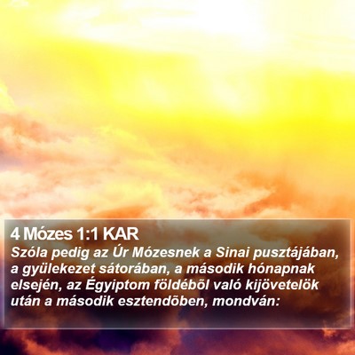 4 Mózes 1:1 KAR Bible Verse Image