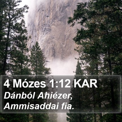 4 Mózes 1:12 KAR Bible Verse Image