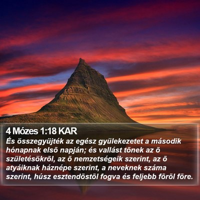 4 Mózes 1:18 KAR Bible Verse Image