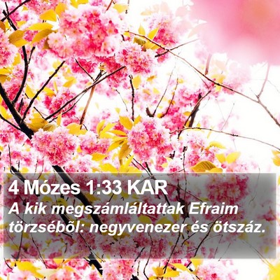4 Mózes 1:33 KAR Bible Verse Image