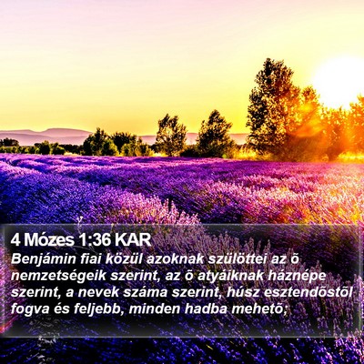 4 Mózes 1:36 KAR Bible Verse Image