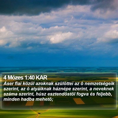 4 Mózes 1:40 KAR Bible Verse Image