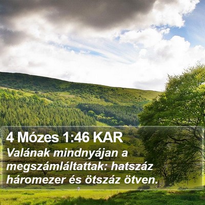 4 Mózes 1:46 KAR Bible Verse Image