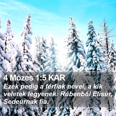 4 Mózes 1:5 KAR Bible Verse Image