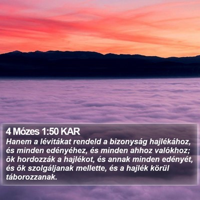 4 Mózes 1:50 KAR Bible Verse Image